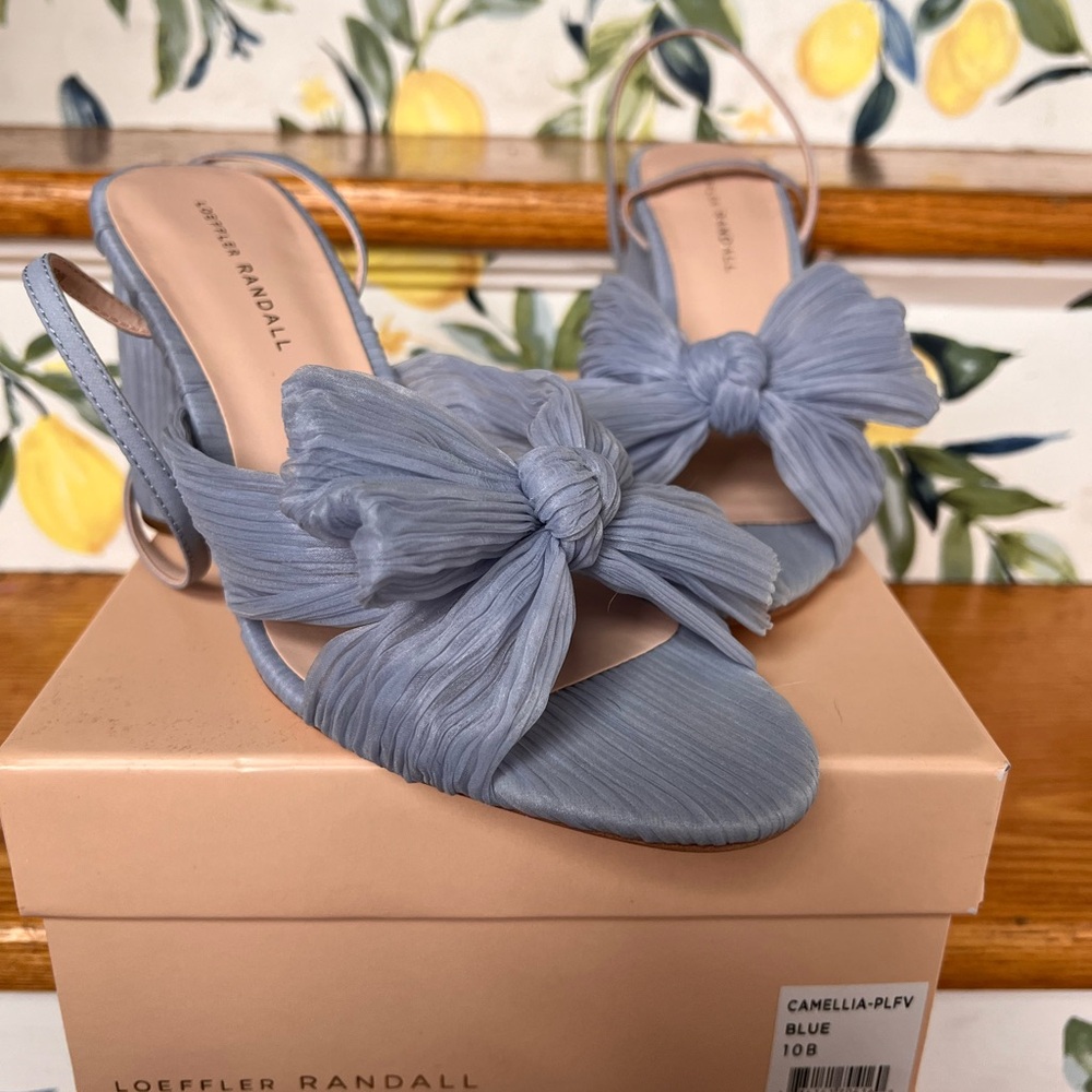 Brand New Loeffler Randall Camellia Bow High Heel Sandals